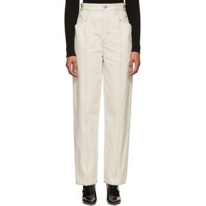 Isabel Marant Ecru Contrast Genie Jeans size 40